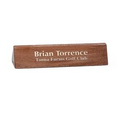 High Gloss American Walnut Nameplate